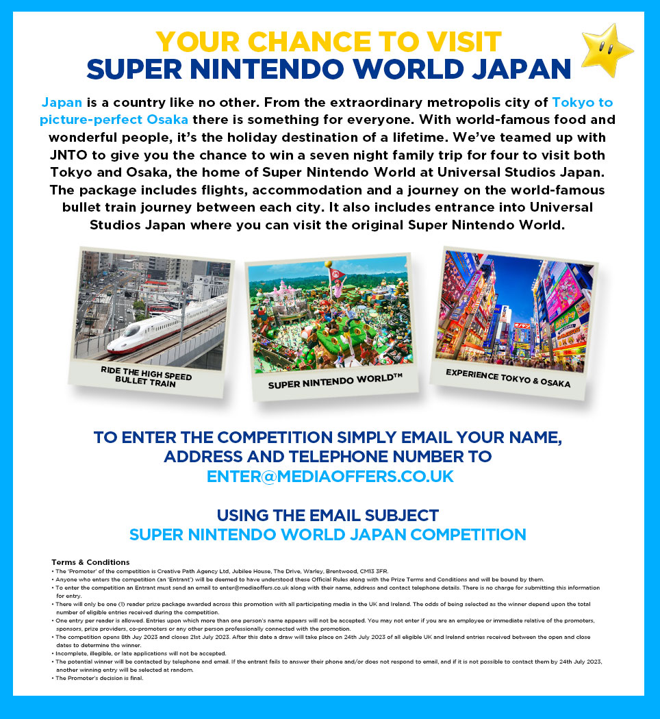 YOUR CHANCE TO VISIT SUPER NINTENDO WORLD JAPAN